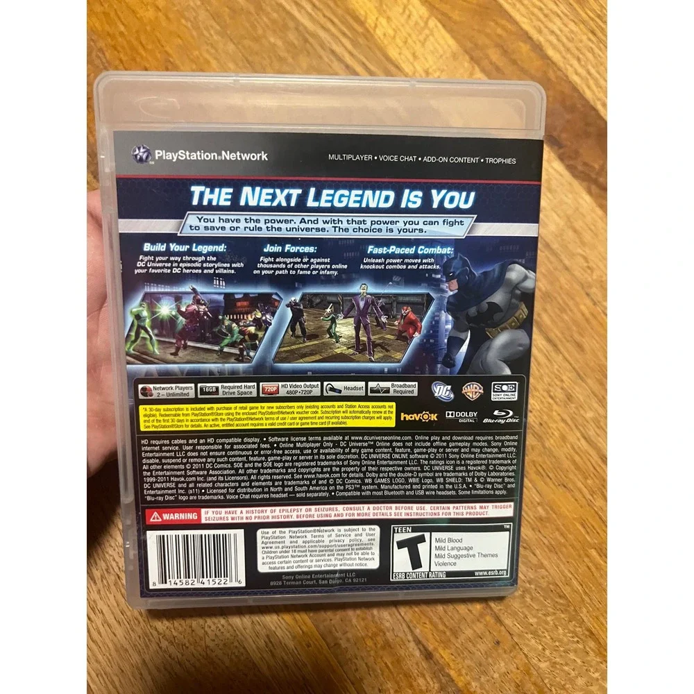 DC Universe Online Sony PlayStation 3 PS3 Game DC Comics Batman Superman CIB